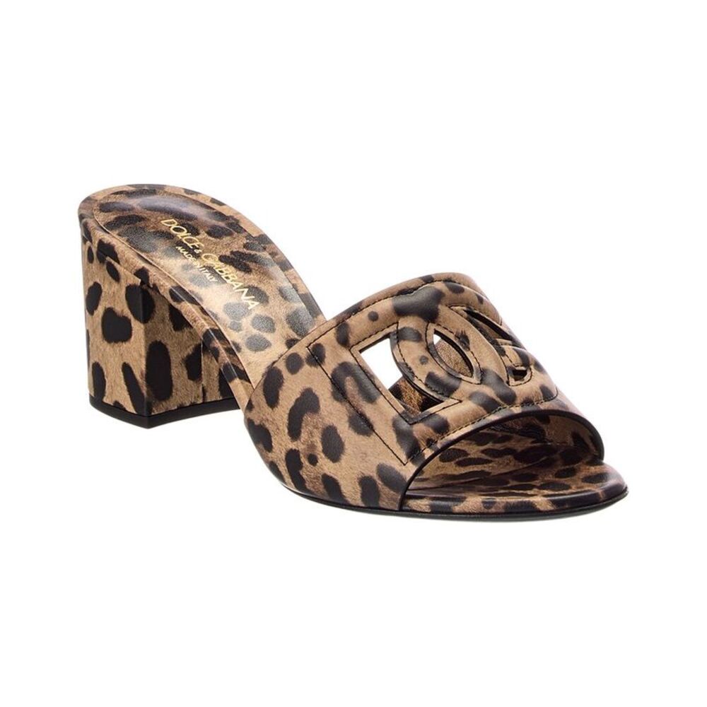 Dolce & Gabbana Leather Sandal, Brown